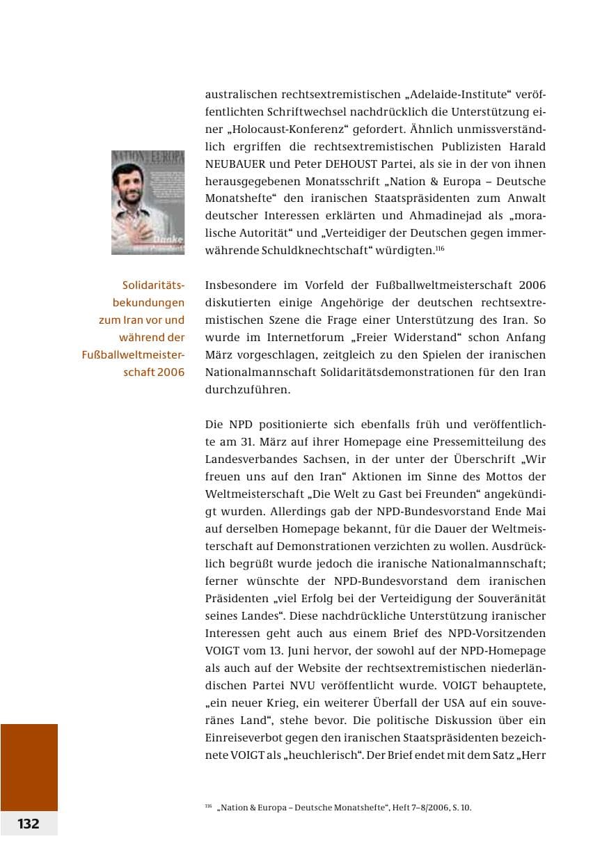 Seite 135 des Verfassungsschutzbericht 2006 Bund