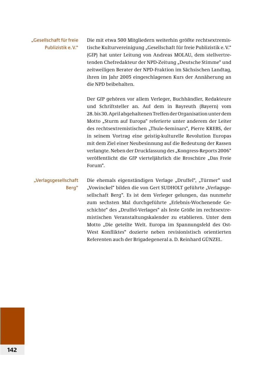 Seite 145 des Verfassungsschutzbericht 2006 Bund