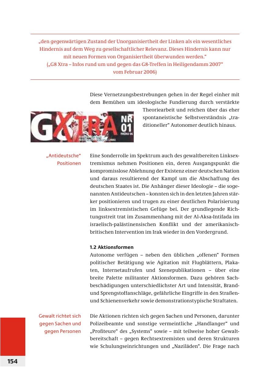 Seite 157 des Verfassungsschutzbericht 2006 Bund
