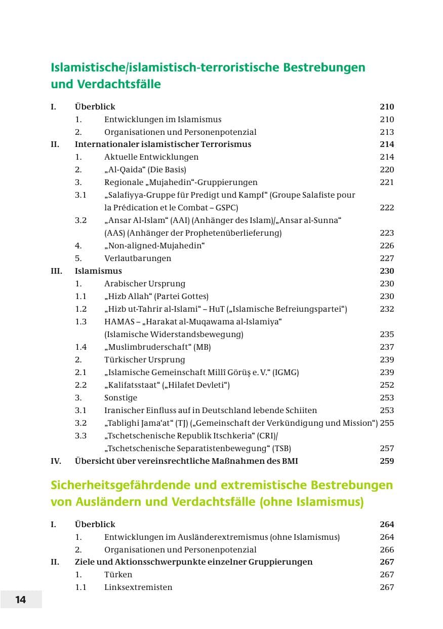 Seite 17 des Verfassungsschutzbericht 2006 Bund