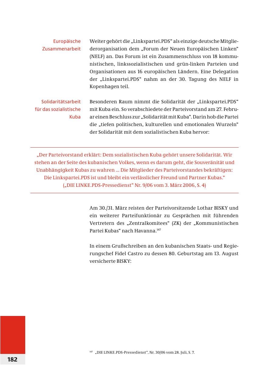 Seite 185 des Verfassungsschutzbericht 2006 Bund