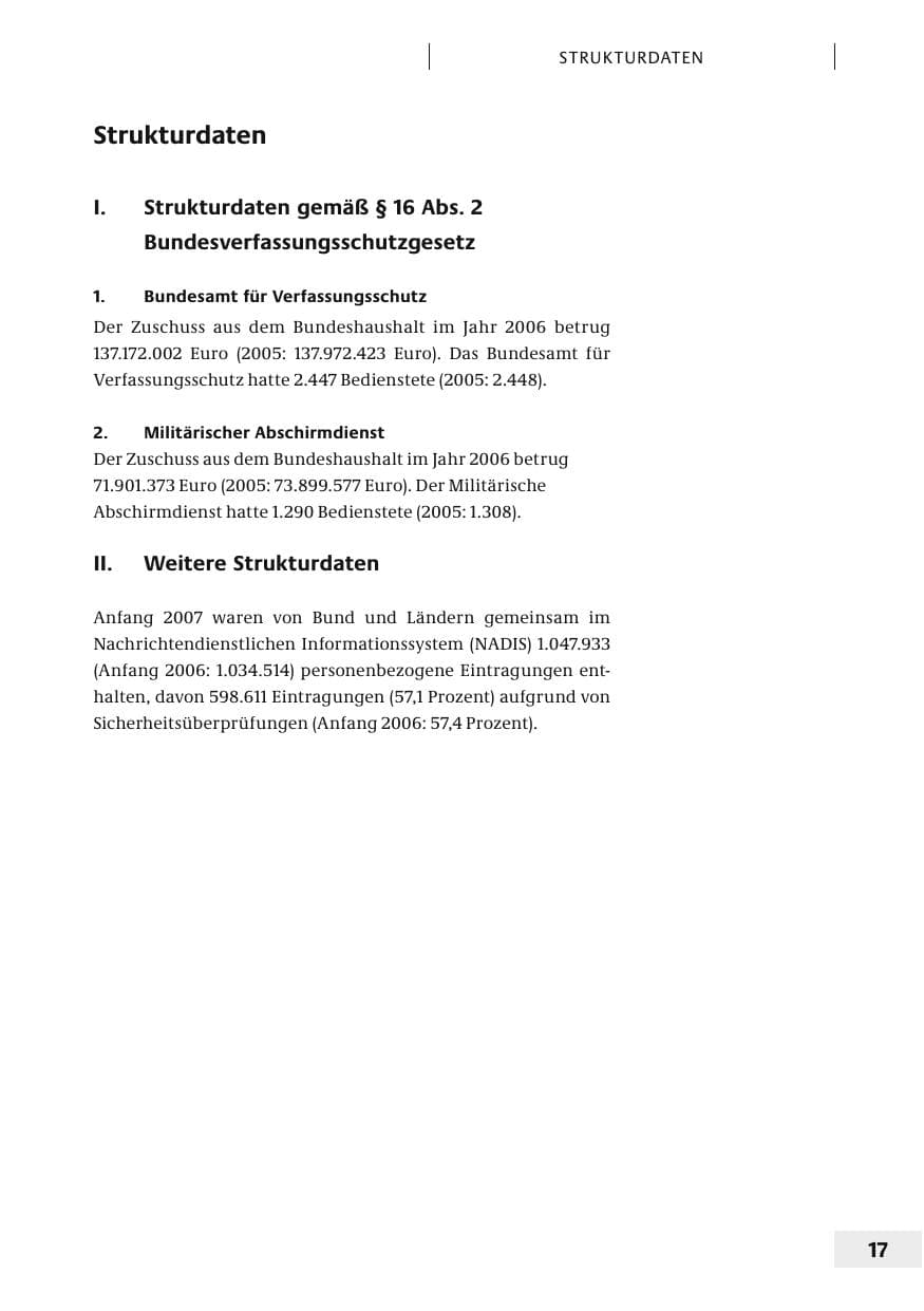 Seite 20 des Verfassungsschutzbericht 2006 Bund