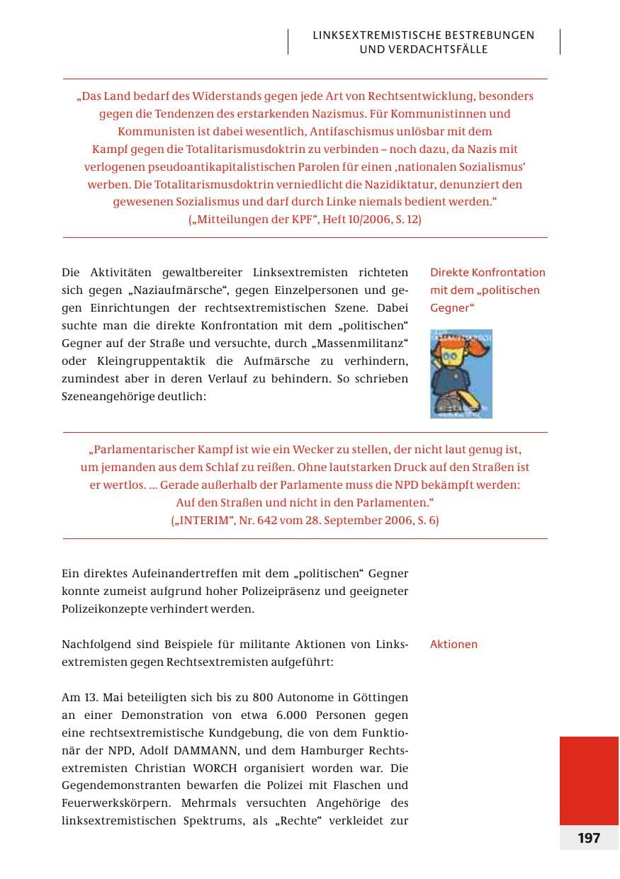 Seite 200 des Verfassungsschutzbericht 2006 Bund