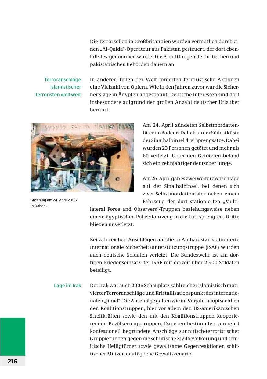 Seite 219 des Verfassungsschutzbericht 2006 Bund
