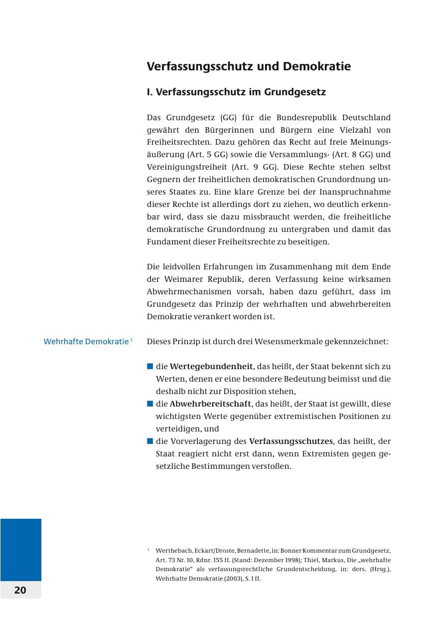 Seite 23 des Verfassungsschutzbericht 2006 Bund