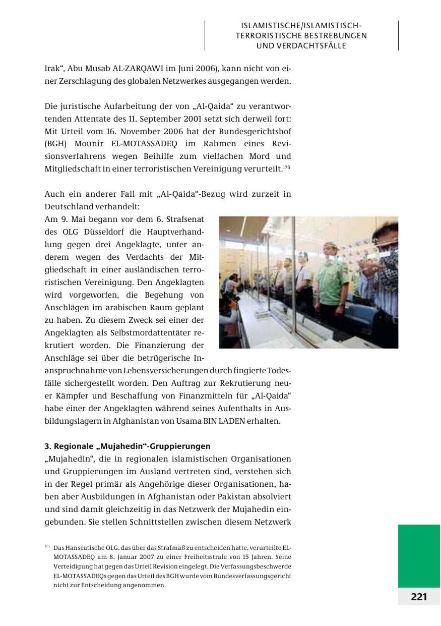 Seite 224 des Verfassungsschutzbericht 2006 Bund