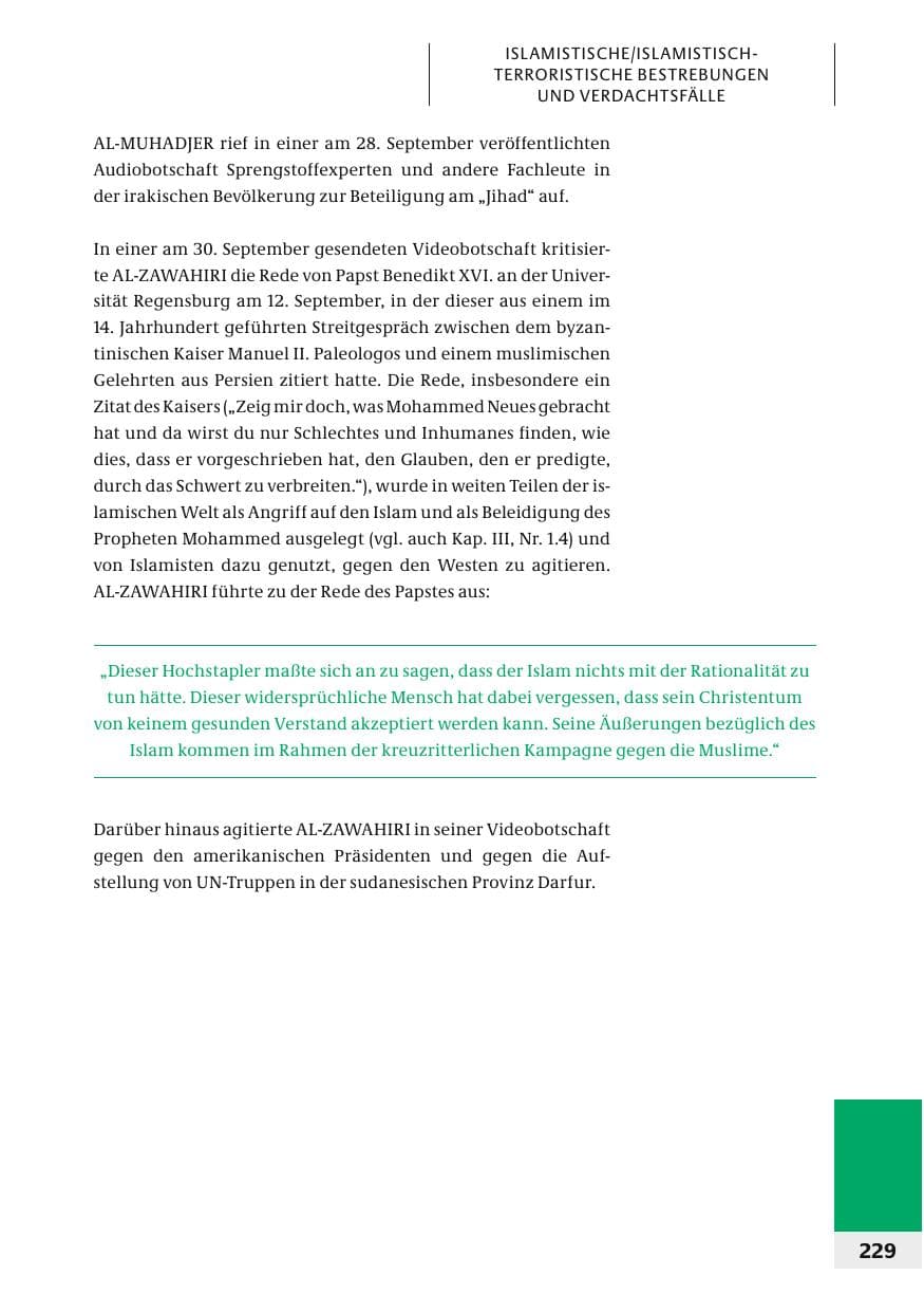 Seite 232 des Verfassungsschutzbericht 2006 Bund