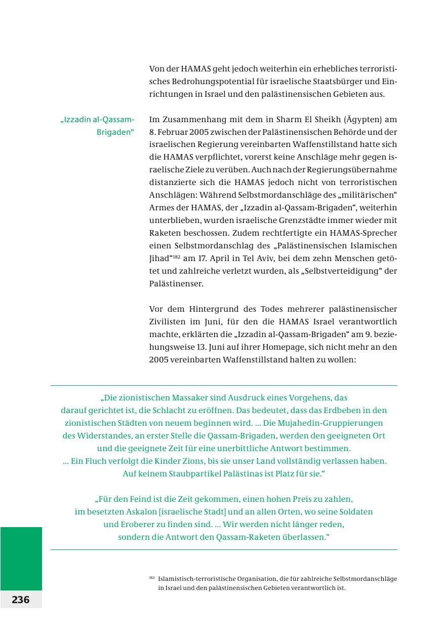 Seite 239 des Verfassungsschutzbericht 2006 Bund
