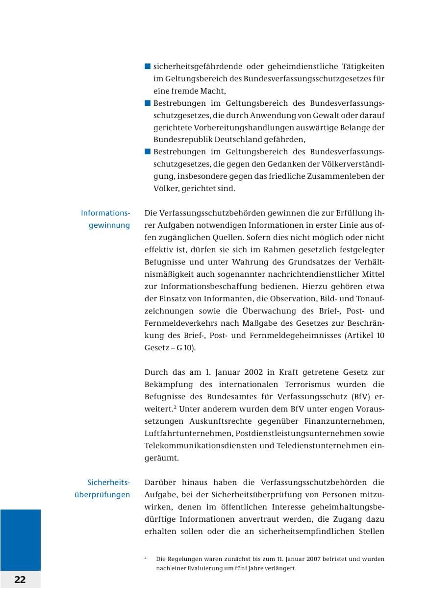 Seite 25 des Verfassungsschutzbericht 2006 Bund
