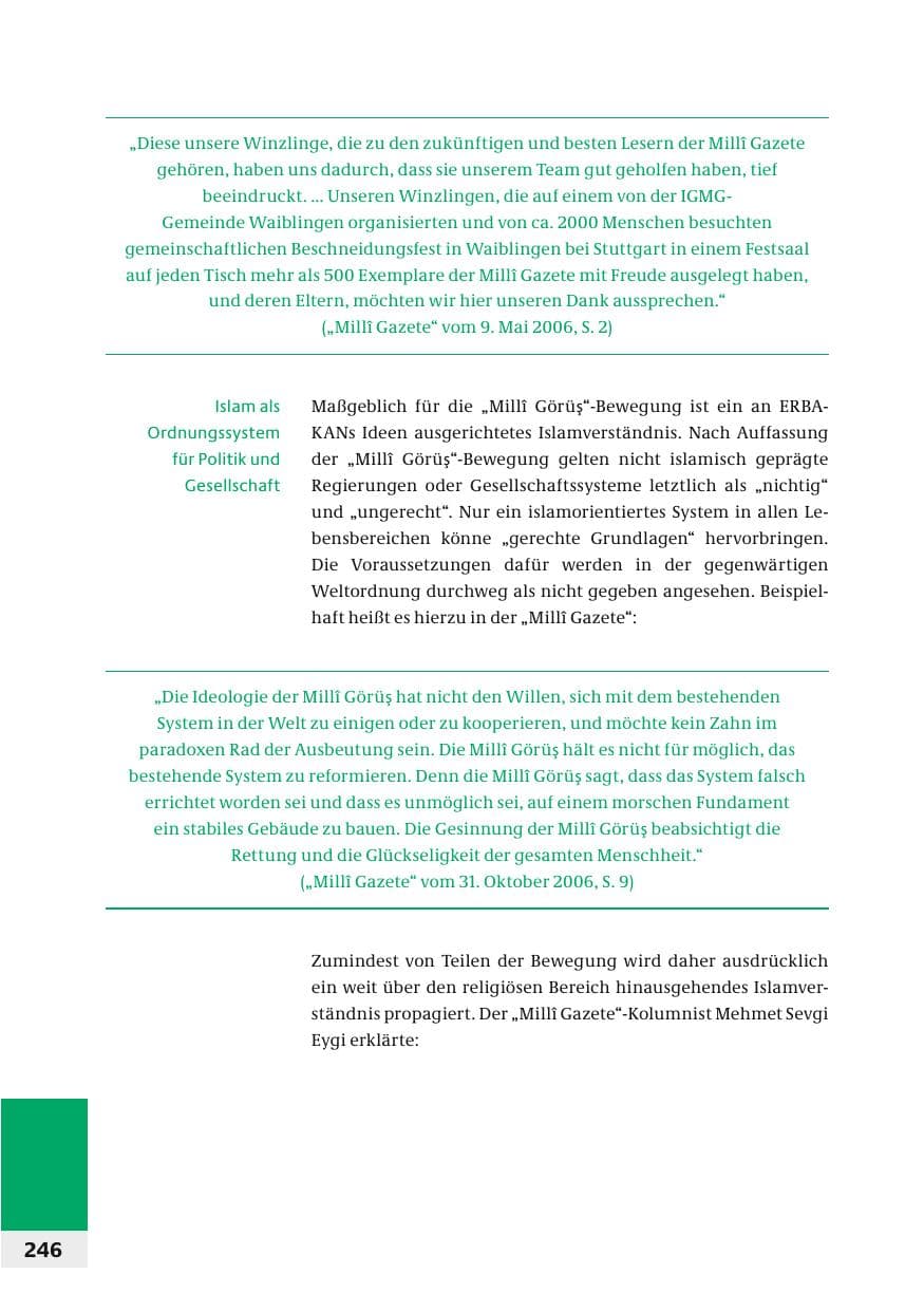 Seite 249 des Verfassungsschutzbericht 2006 Bund