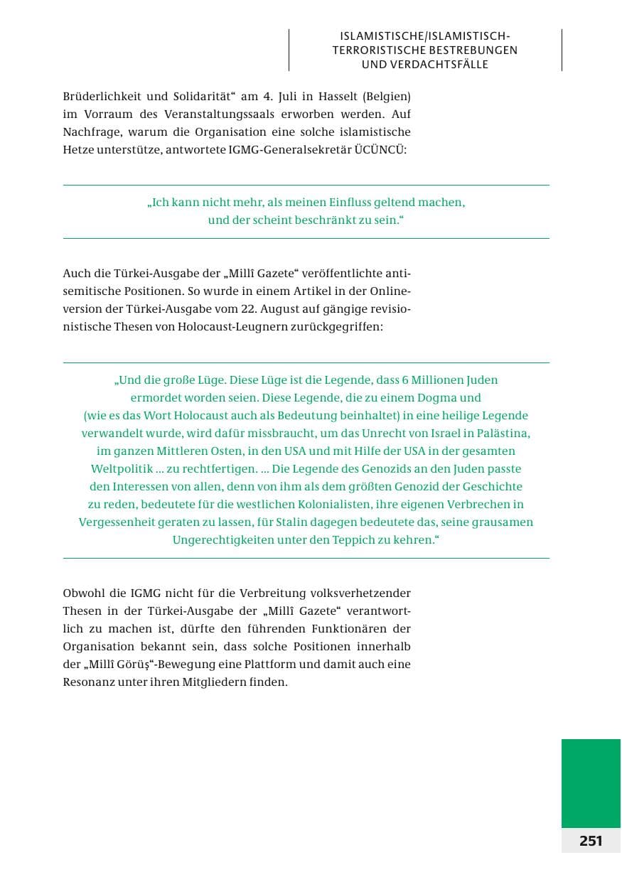 Seite 254 des Verfassungsschutzbericht 2006 Bund