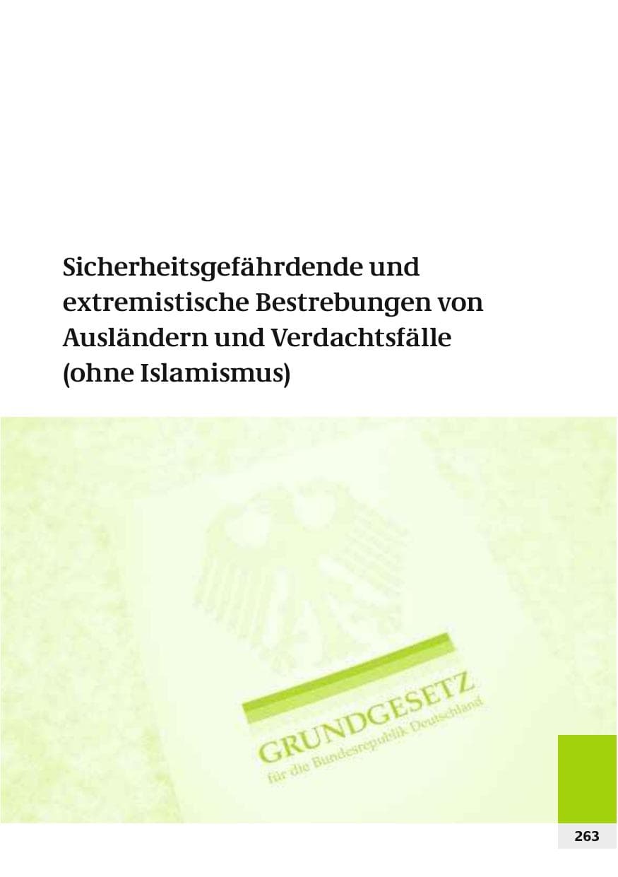 Seite 266 des Verfassungsschutzbericht 2006 Bund
