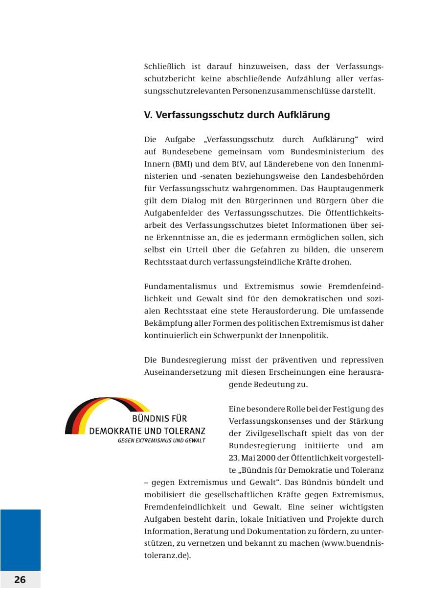 Seite 29 des Verfassungsschutzbericht 2006 Bund