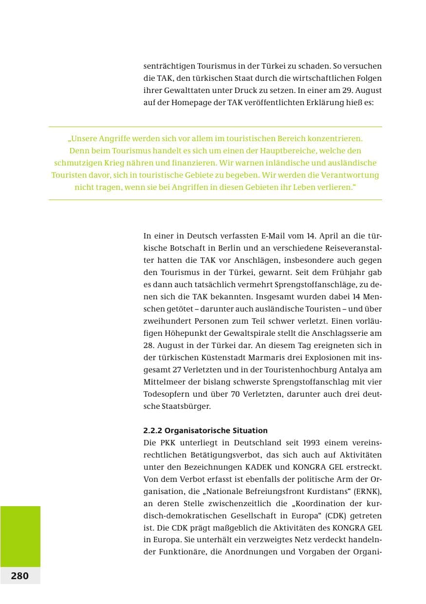 Seite 283 des Verfassungsschutzbericht 2006 Bund
