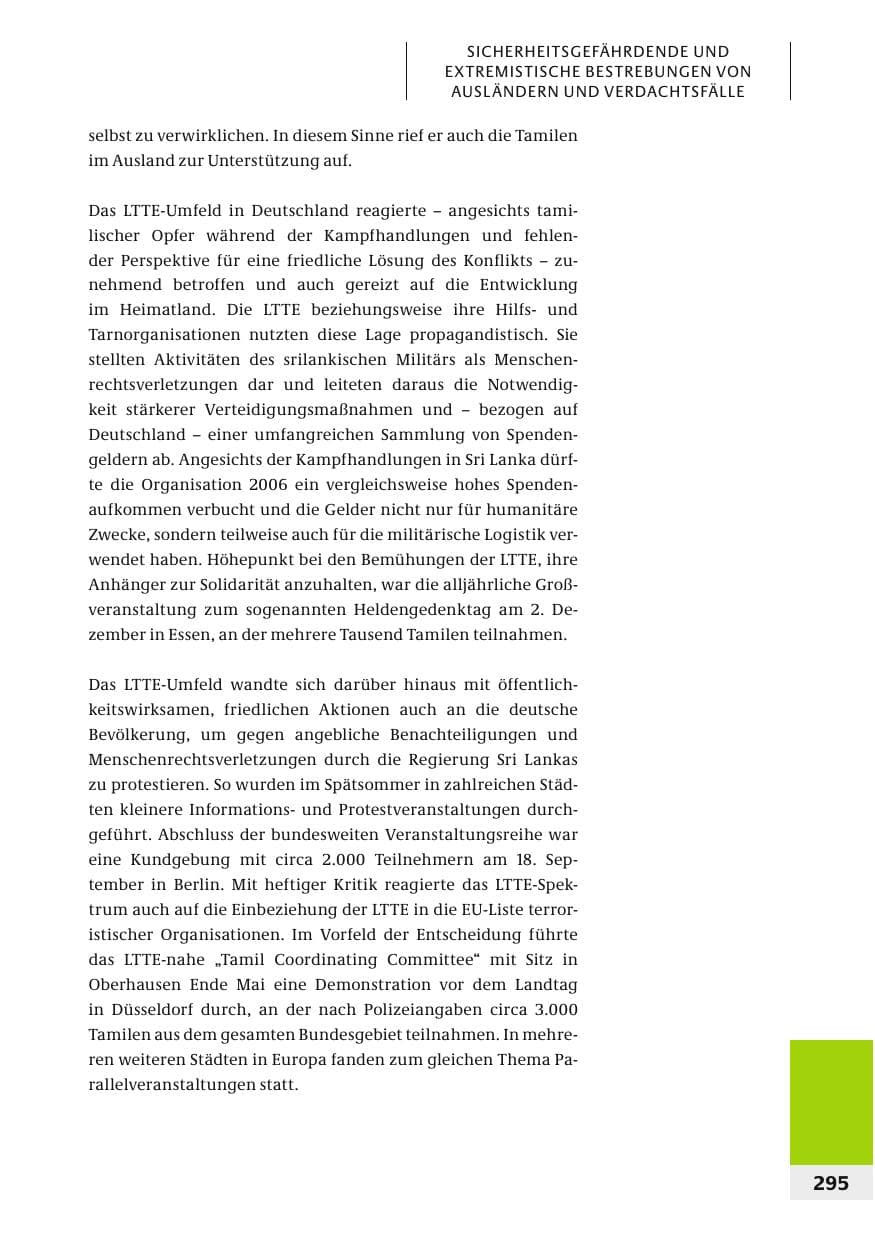 Seite 298 des Verfassungsschutzbericht 2006 Bund