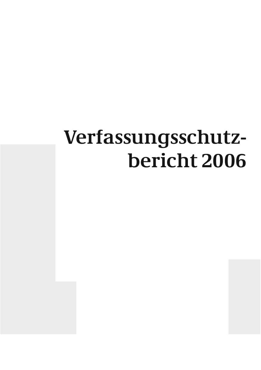 Seite 4 des Verfassungsschutzbericht 2006 Bund