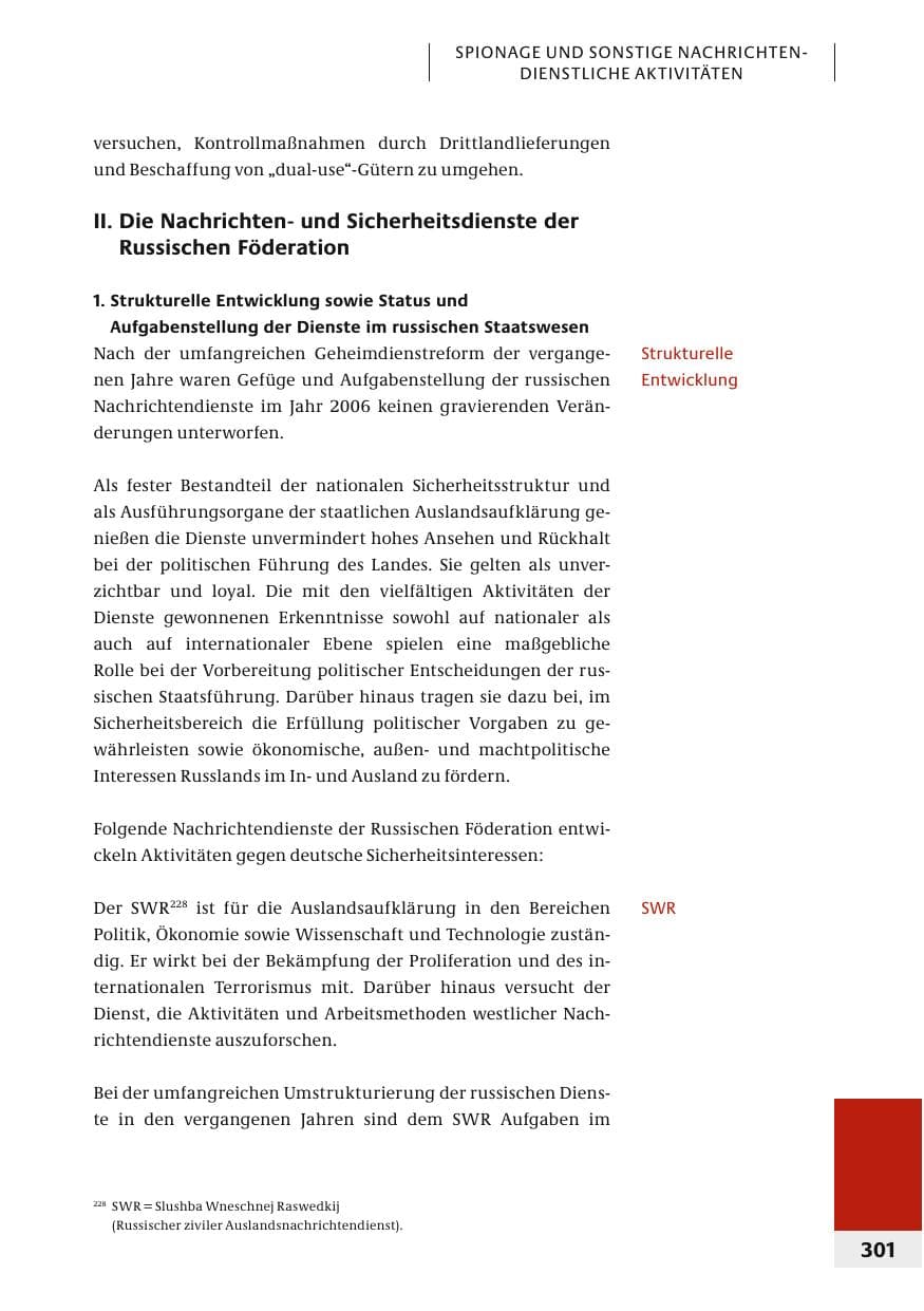 Seite 304 des Verfassungsschutzbericht 2006 Bund