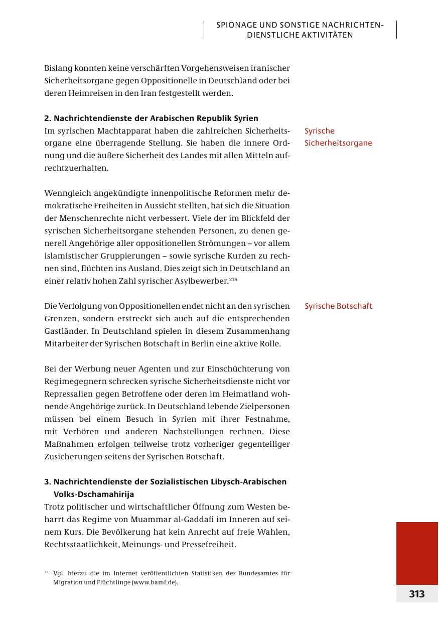 Seite 316 des Verfassungsschutzbericht 2006 Bund