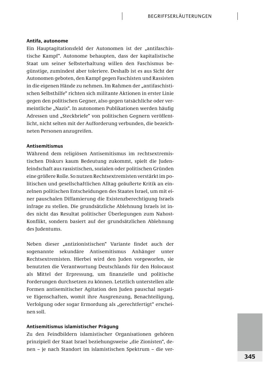 Seite 348 des Verfassungsschutzbericht 2006 Bund