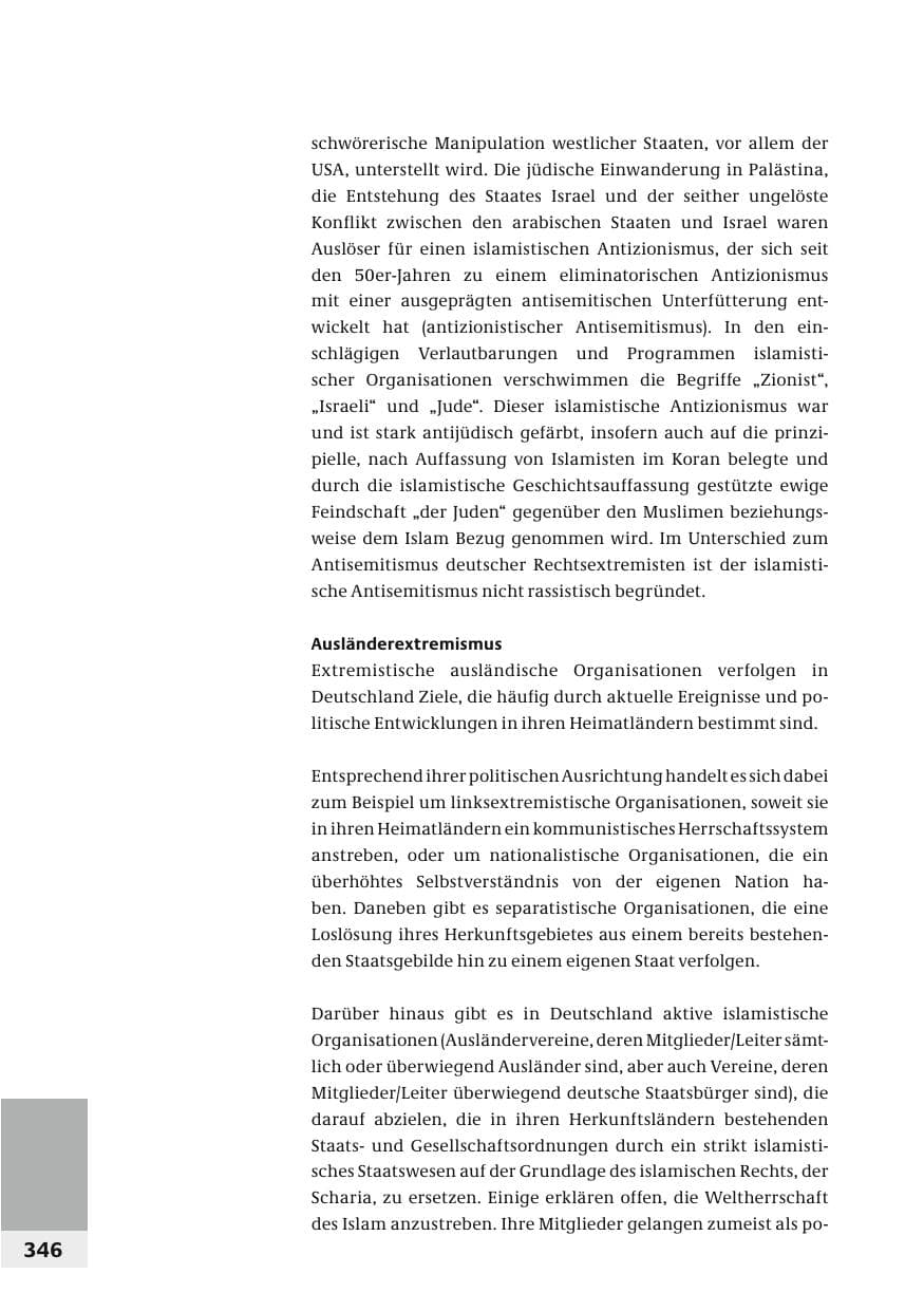 Seite 349 des Verfassungsschutzbericht 2006 Bund