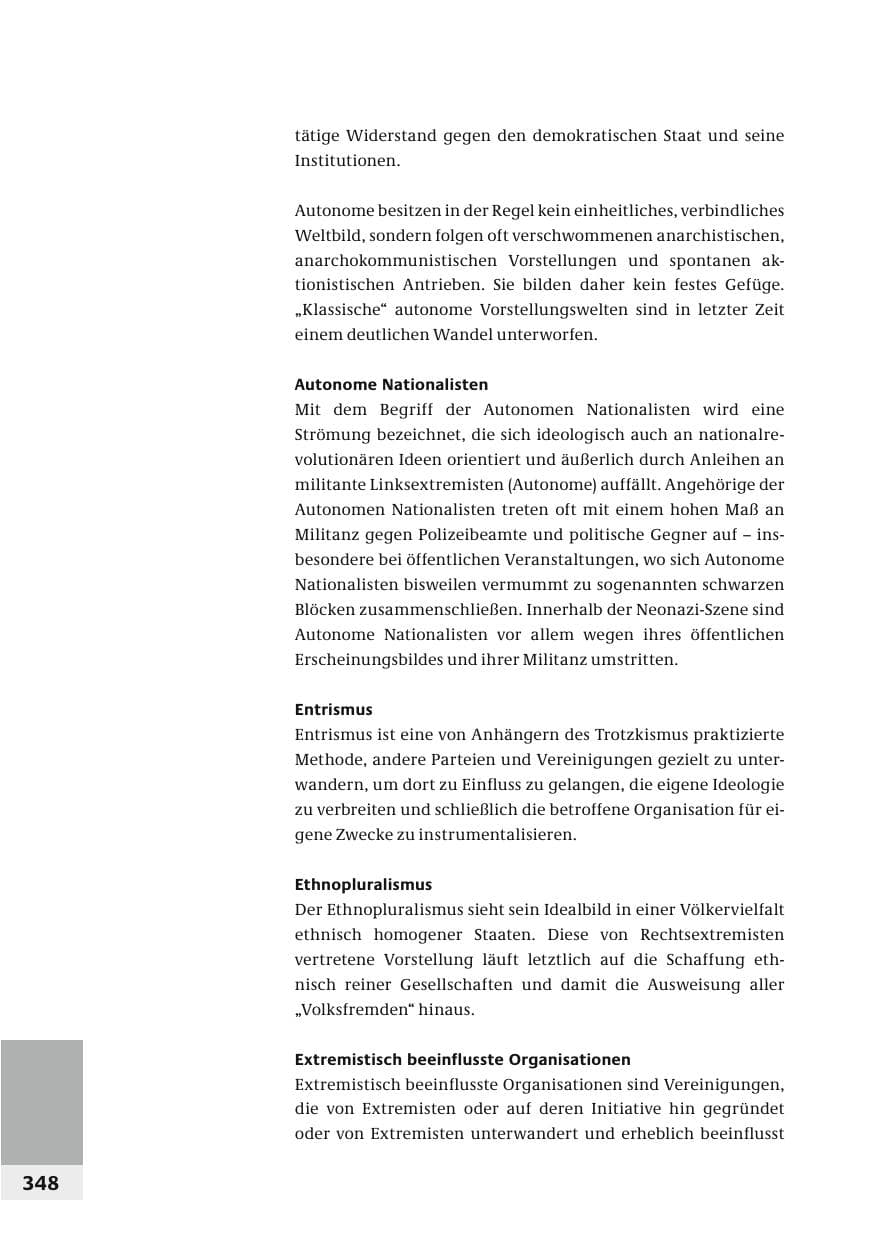 Seite 351 des Verfassungsschutzbericht 2006 Bund