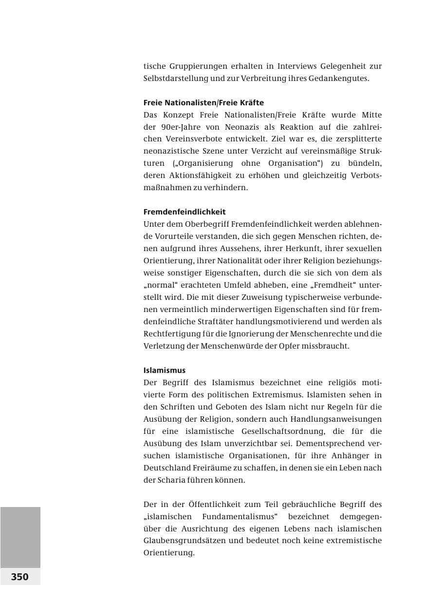 Seite 353 des Verfassungsschutzbericht 2006 Bund