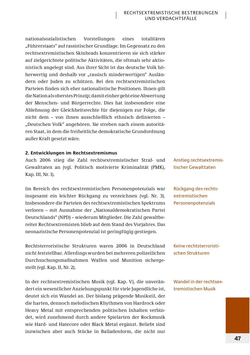 Seite 50 des Verfassungsschutzbericht 2006 Bund