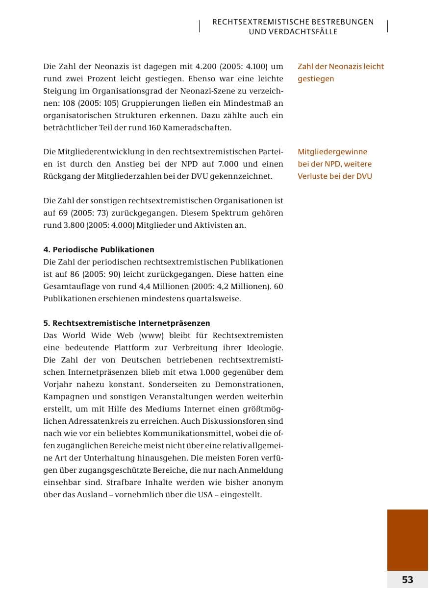 Seite 56 des Verfassungsschutzbericht 2006 Bund
