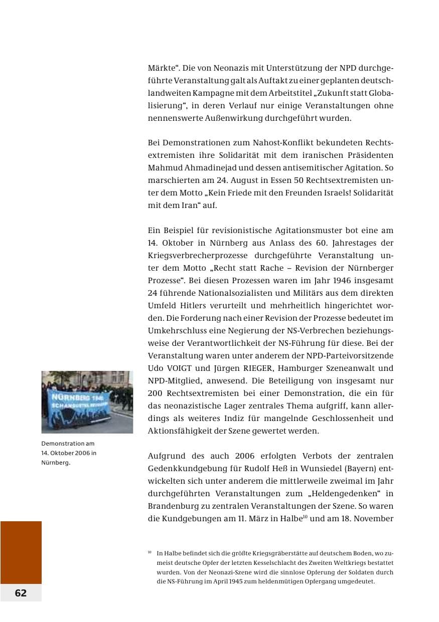 Seite 65 des Verfassungsschutzbericht 2006 Bund