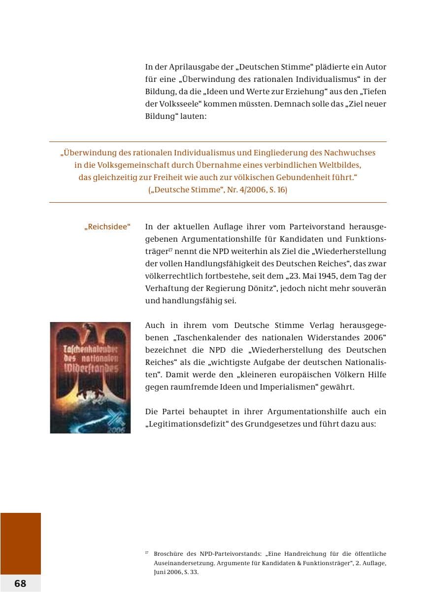 Seite 71 des Verfassungsschutzbericht 2006 Bund