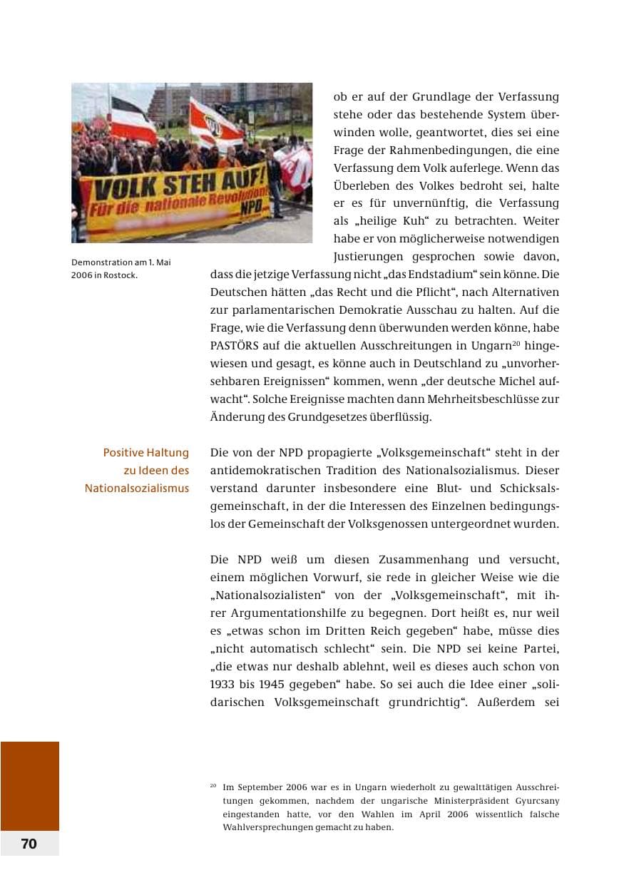 Seite 73 des Verfassungsschutzbericht 2006 Bund
