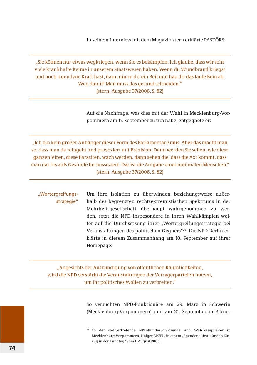 Seite 77 des Verfassungsschutzbericht 2006 Bund