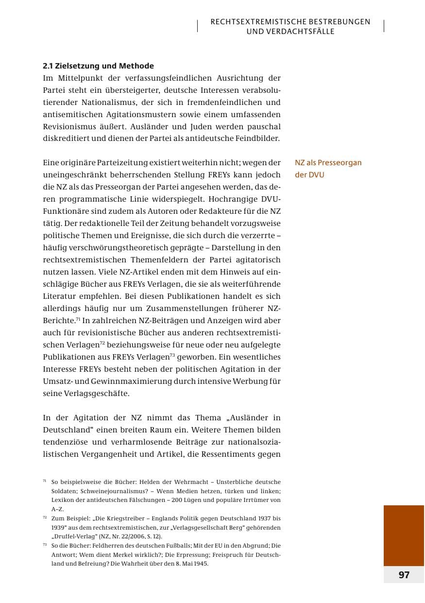 Seite 100 des Verfassungsschutzbericht 2006 Bund