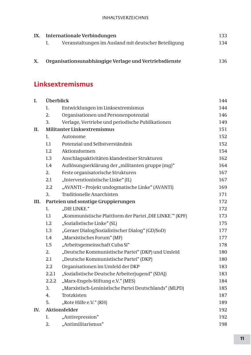 Seite 11 des Verfassungsschutzbericht 2009 Bund