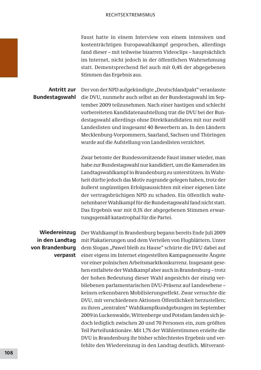 Seite 108 des Verfassungsschutzbericht 2009 Bund