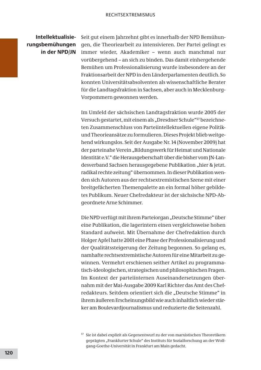 Seite 120 des Verfassungsschutzbericht 2009 Bund