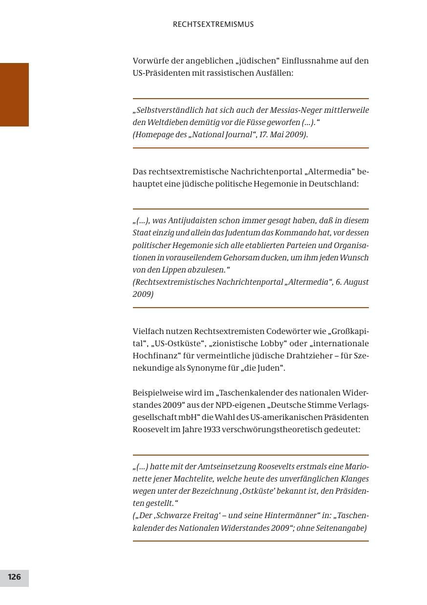 Seite 126 des Verfassungsschutzbericht 2009 Bund