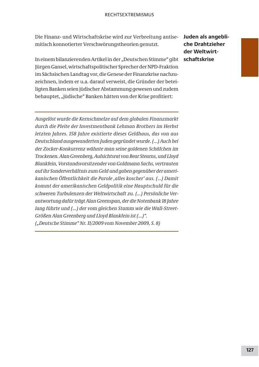 Seite 127 des Verfassungsschutzbericht 2009 Bund