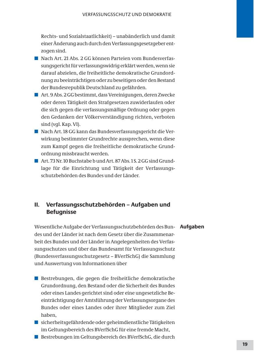 Seite 19 des Verfassungsschutzbericht 2009 Bund