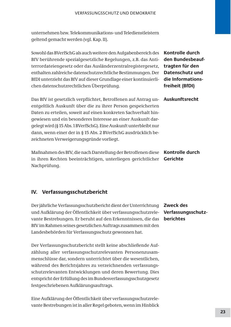 Seite 23 des Verfassungsschutzbericht 2009 Bund