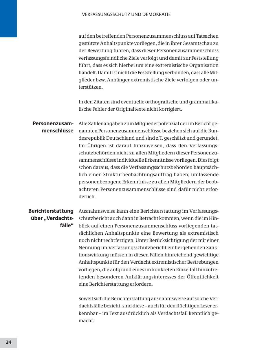 Seite 24 des Verfassungsschutzbericht 2009 Bund