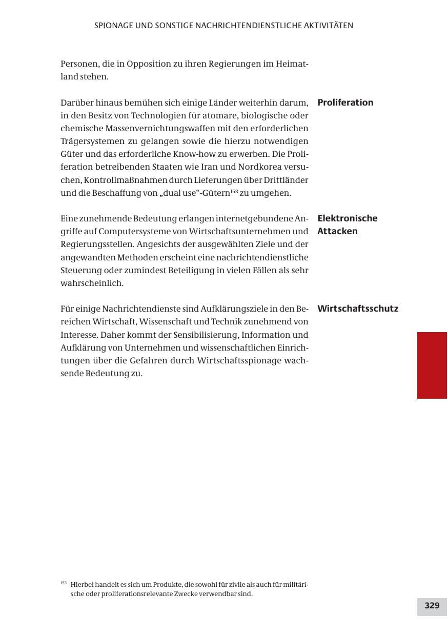 Seite 329 des Verfassungsschutzbericht 2009 Bund