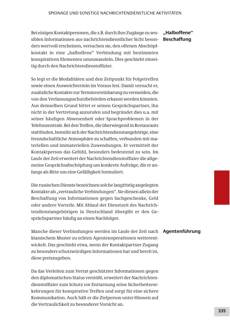 Seite 335 des Verfassungsschutzbericht 2009 Bund