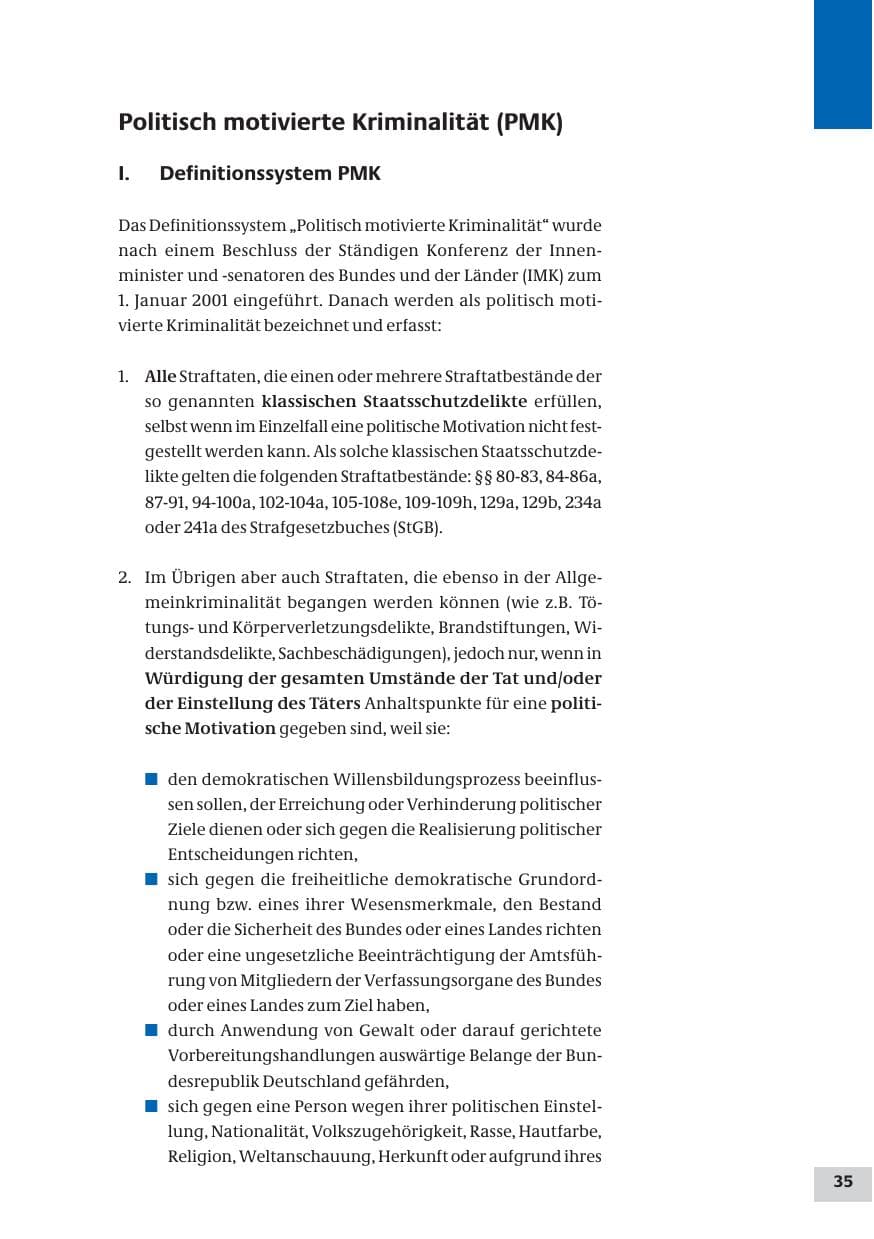 Seite 35 des Verfassungsschutzbericht 2009 Bund