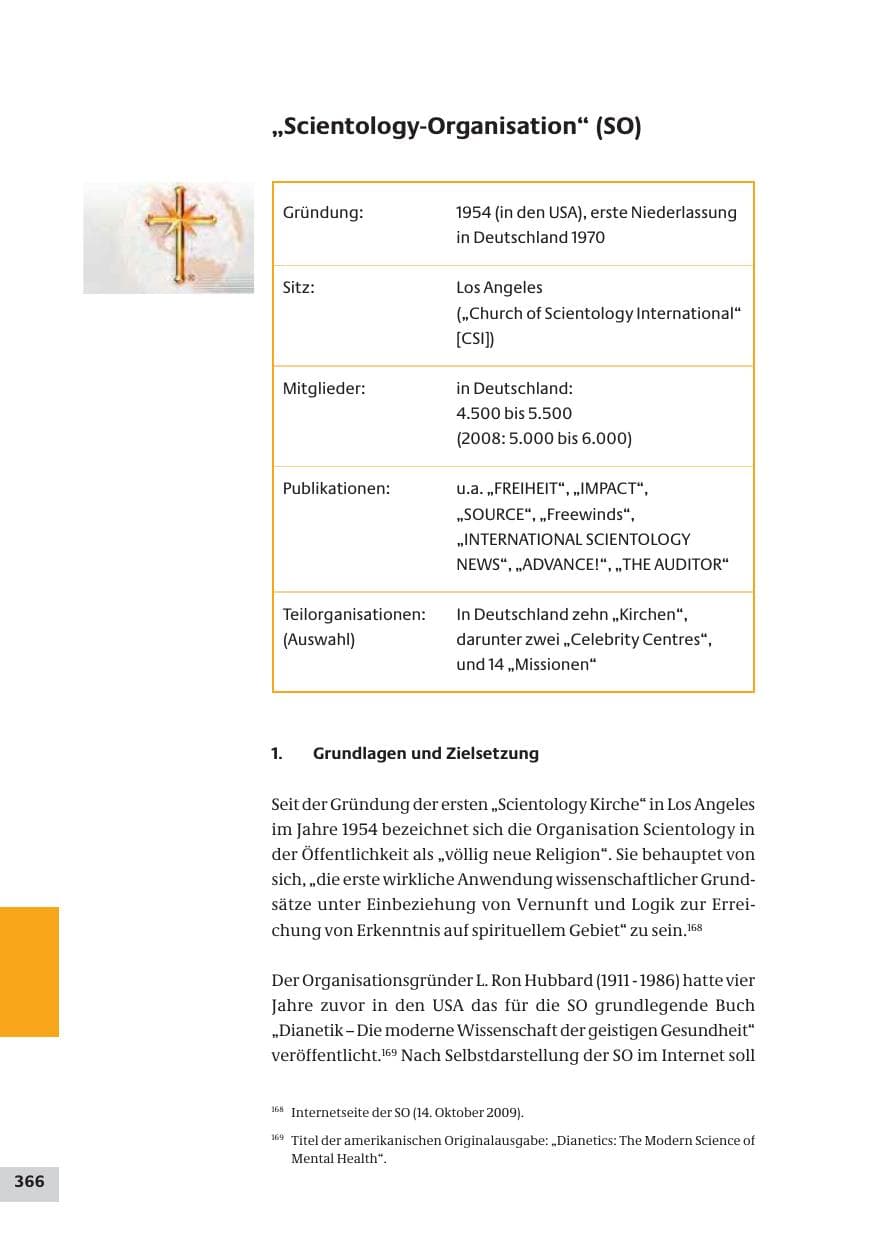 Seite 366 des Verfassungsschutzbericht 2009 Bund