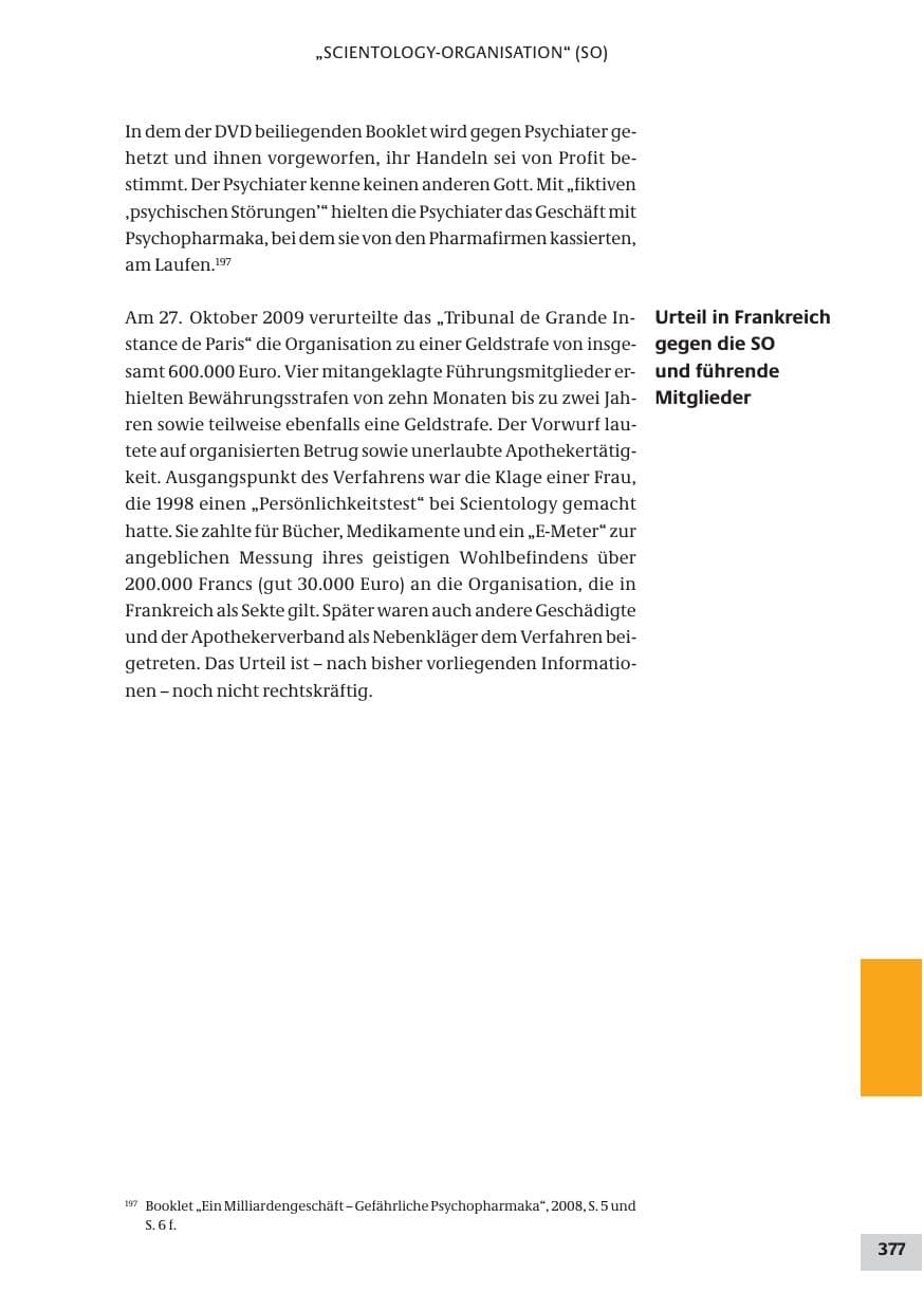 Seite 377 des Verfassungsschutzbericht 2009 Bund