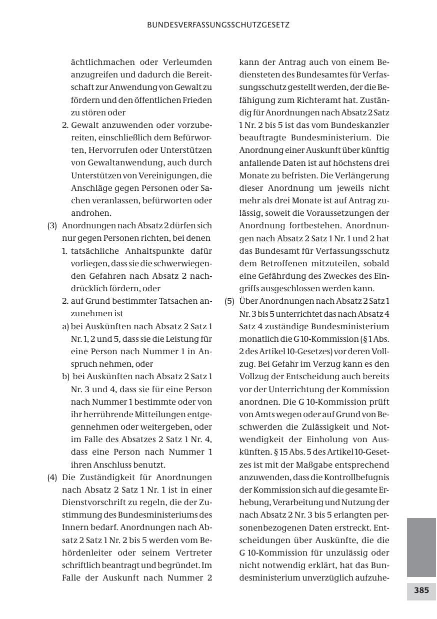 Seite 385 des Verfassungsschutzbericht 2009 Bund