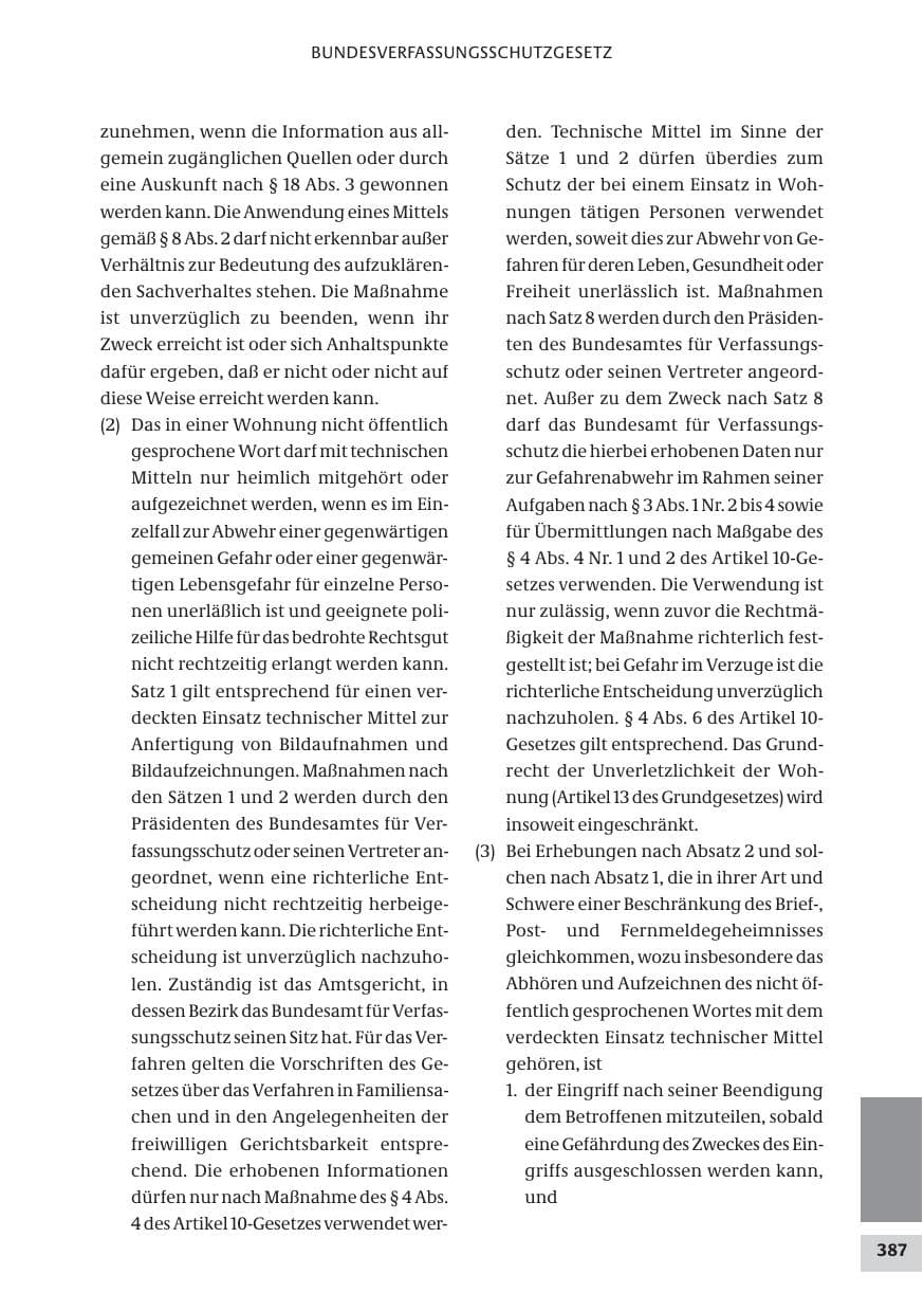 Seite 387 des Verfassungsschutzbericht 2009 Bund