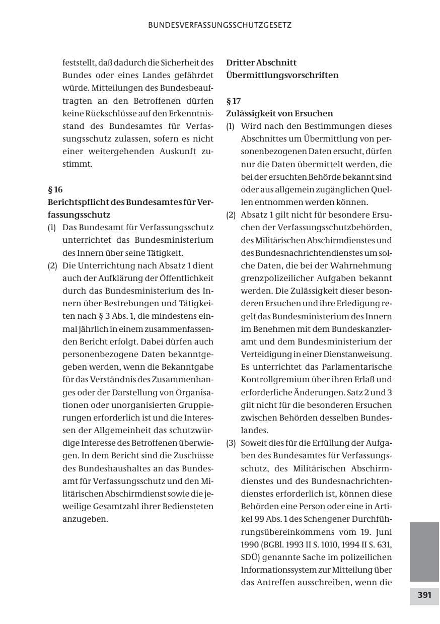 Seite 391 des Verfassungsschutzbericht 2009 Bund