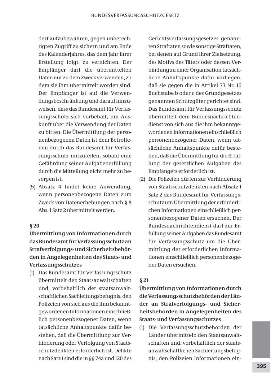 Seite 395 des Verfassungsschutzbericht 2009 Bund